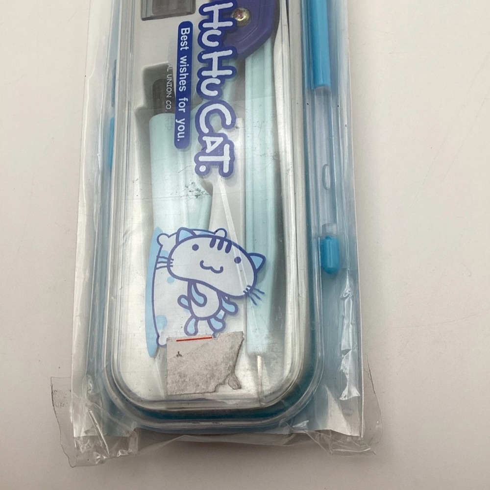 Huhu Cat Universal Compass Set Blue Best Wishes For you Geometry Set - Picture 4 of 7
